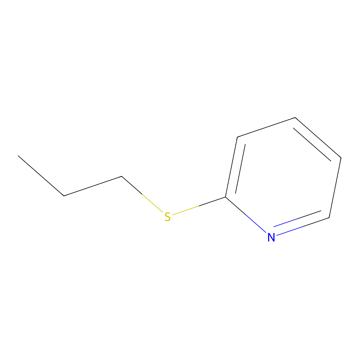 2-(Propylthio)pyridine molecular structure, CAS 26891-63-4