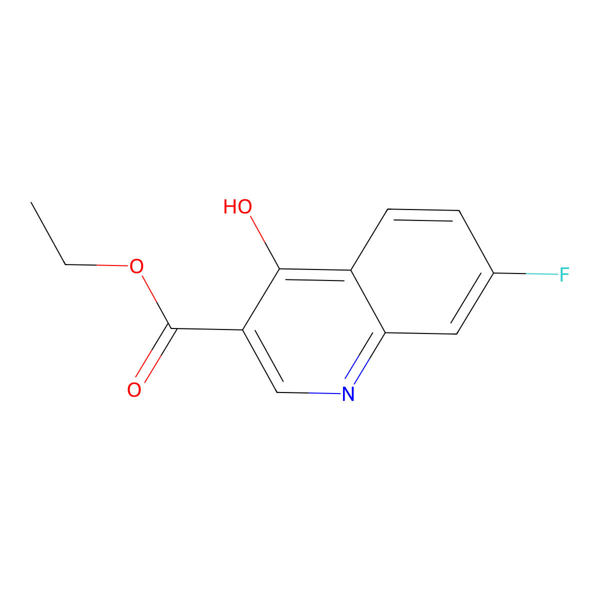 Ethyl 7-fluoro-4-oxo-1,4-dihydroquinoline-3-carboxylate molecular structure, CAS 26892-97-7