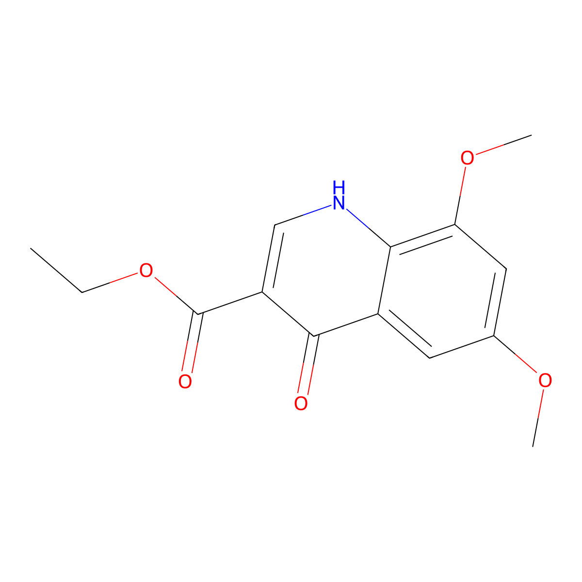 Ethyl 4-hydroxy-6,8-dimethoxyquinoline-3-carboxylate molecular structure, CAS 26893-06-1