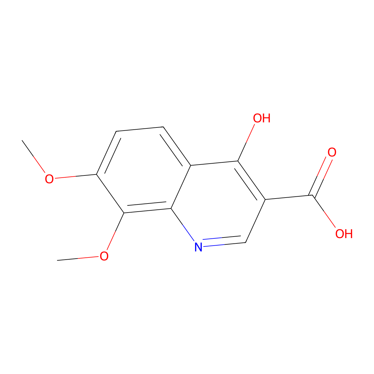 4-Hydroxy-7,8-dimethoxyquinoline-3-carboxylic acid molecular structure, CAS 26893-25-4