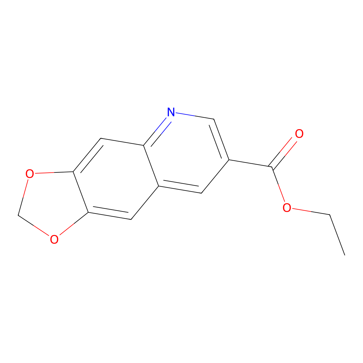 Ethyl [1,3]Dioxolo[4,5-g]quinoline-7-carboxylate molecular structure, CAS 26893-30-1