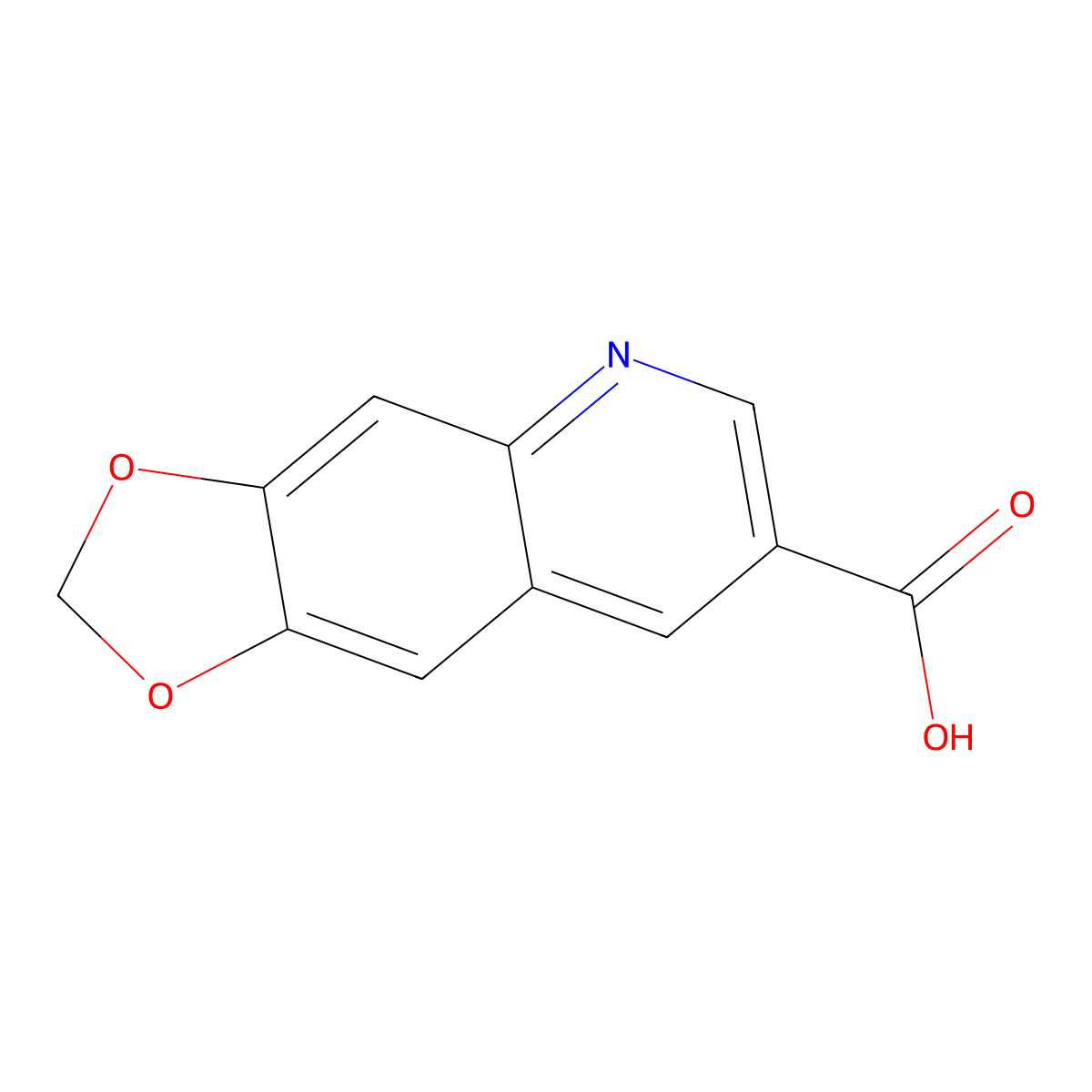 [1,3]Dioxolo[4,5-g]quinoline-7-carboxylic acid molecular structure, CAS 26893-31-2