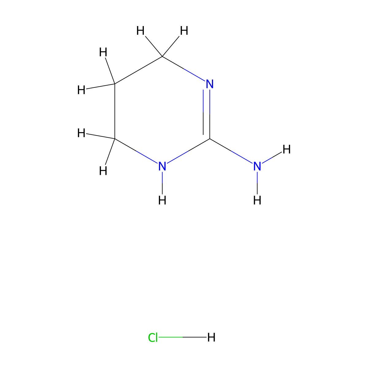 1,3-Diazinan-2-imine hydrochloride molecular structure, CAS 26893-39-0
