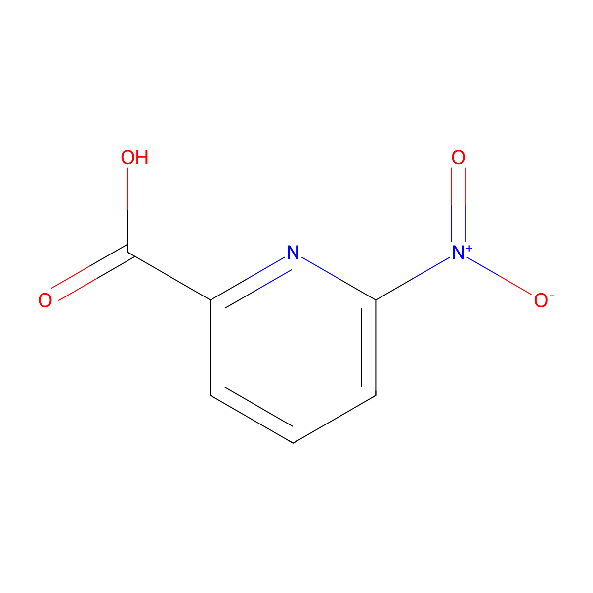6-Nitropyridine-2-carboxylic acid molecular structure, CAS 26893-68-5