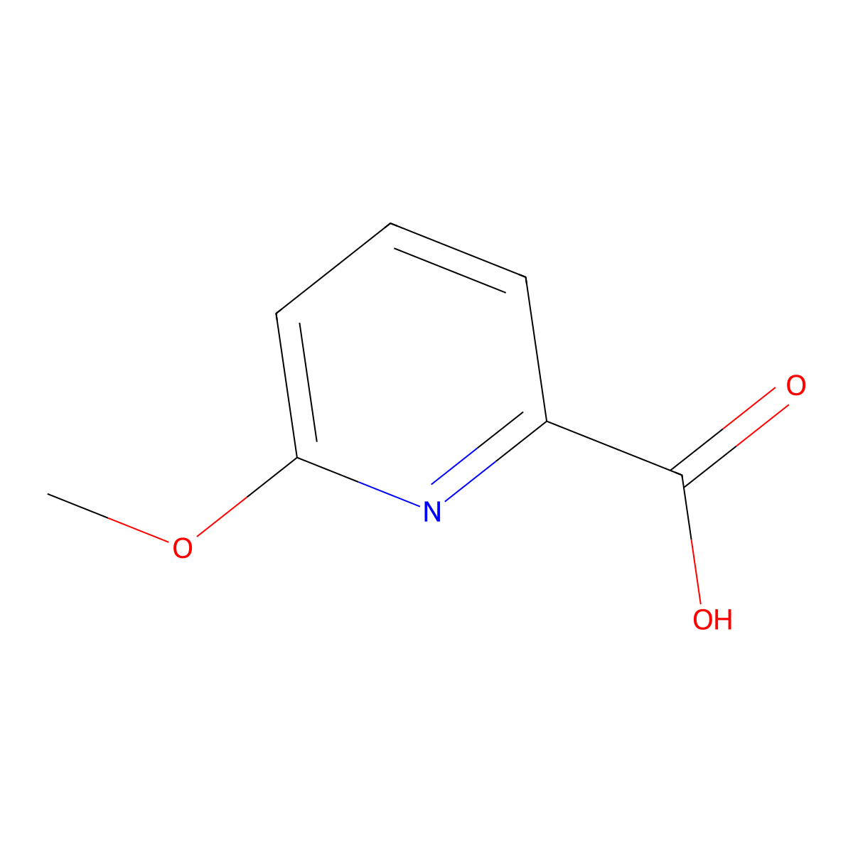 6-Methoxypicolinic acid molecular structure, CAS 26893-73-2