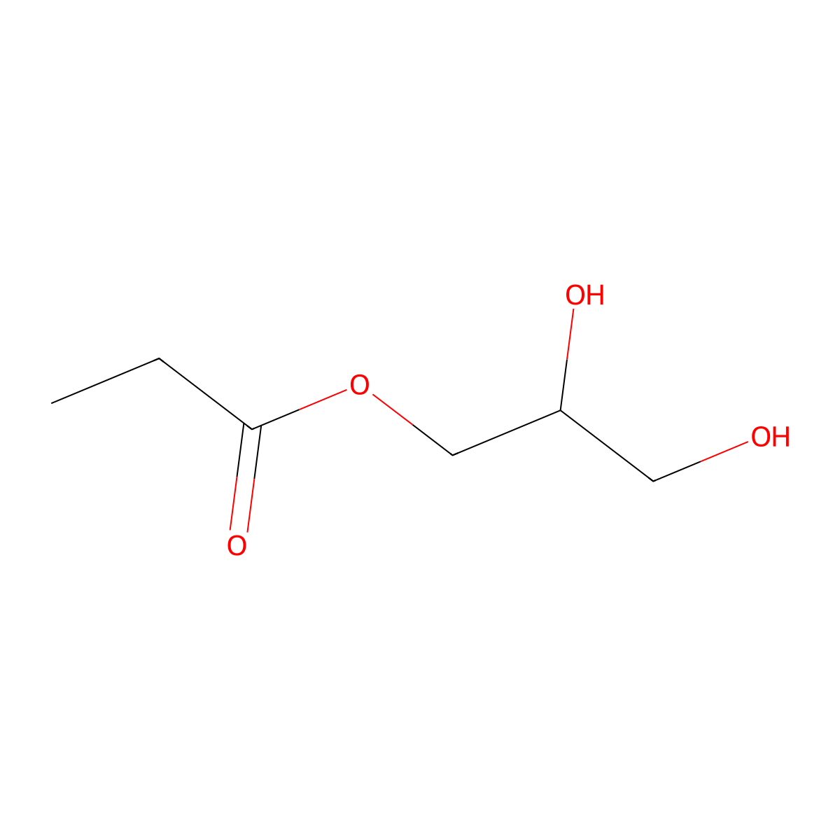 Glyceryl 1-monopropionate molecular structure, CAS 26894-50-8