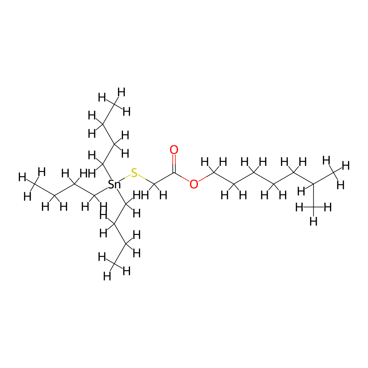 Acetic acid, ((tributylstannyl)thio)-, isooctyl ester molecular structure, CAS 26896-31-1