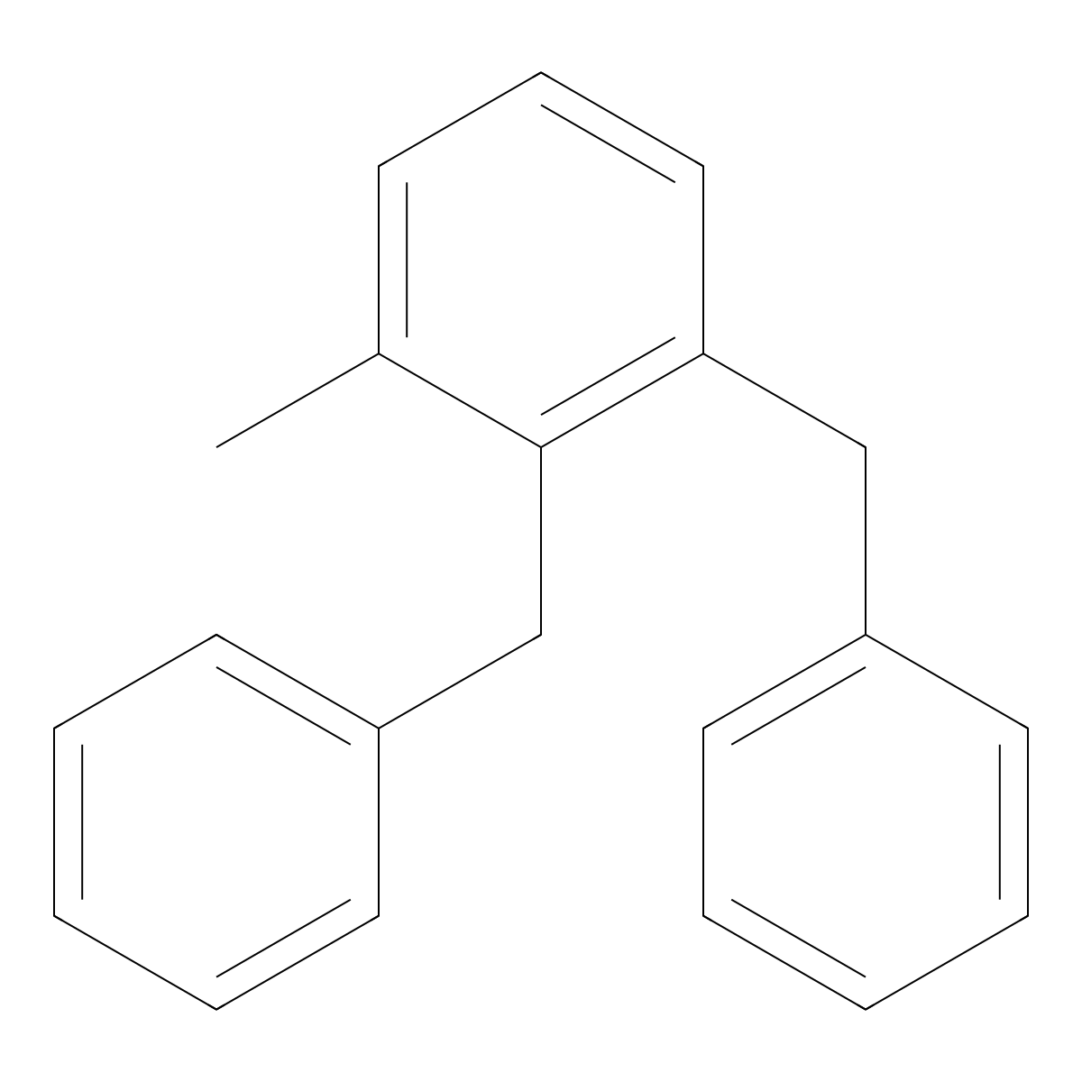 Methylbis(phenylmethyl)benzene molecular structure, CAS 26898-17-9