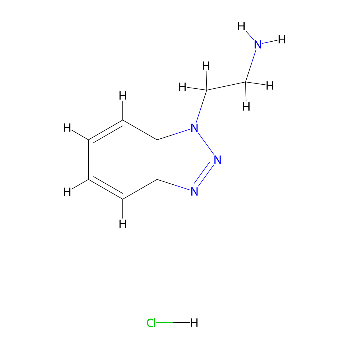 2-(1H-Benzo[D][1,2,3]triazol-1-YL)ethanamine hydrochloride molecular structure, CAS 2690-84-8
