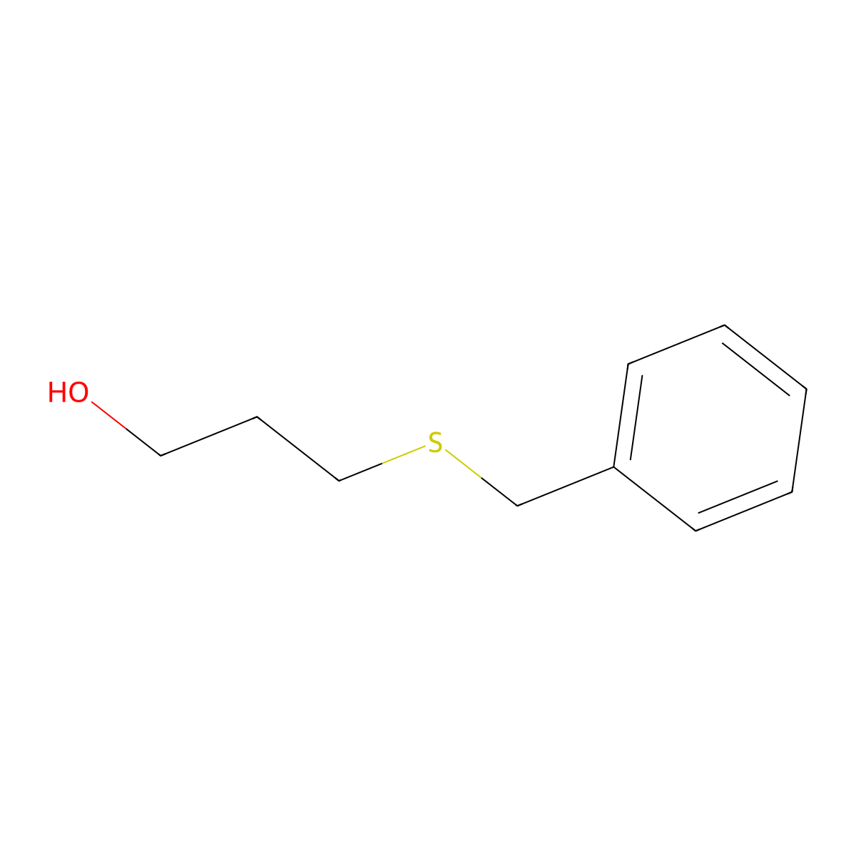 3-(Benzylsulfanyl)propan-1-ol molecular structure, CAS 26902-03-4