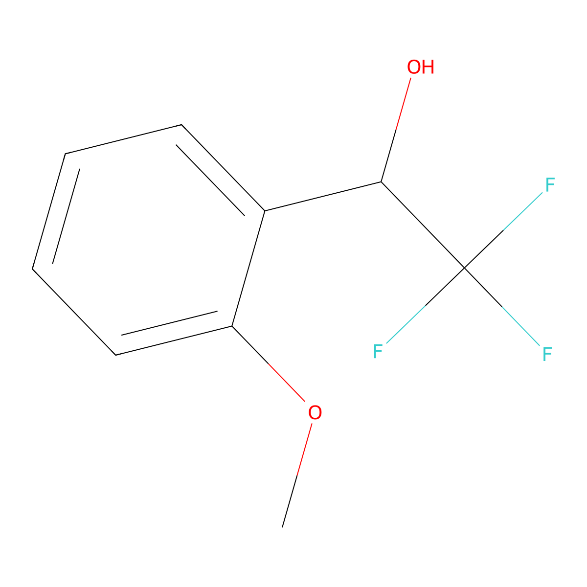 2,2,2-Trifluoro-1-(2-methoxyphenyl)ethanol molecular structure, CAS 26902-84-1