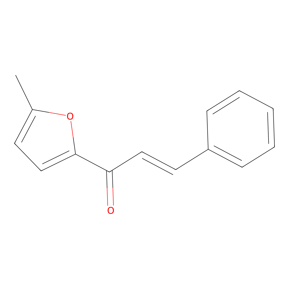 2-Propen-1-one, 1-(5-methyl-2-furanyl)-3-phenyl- molecular structure, CAS 26903-25-3