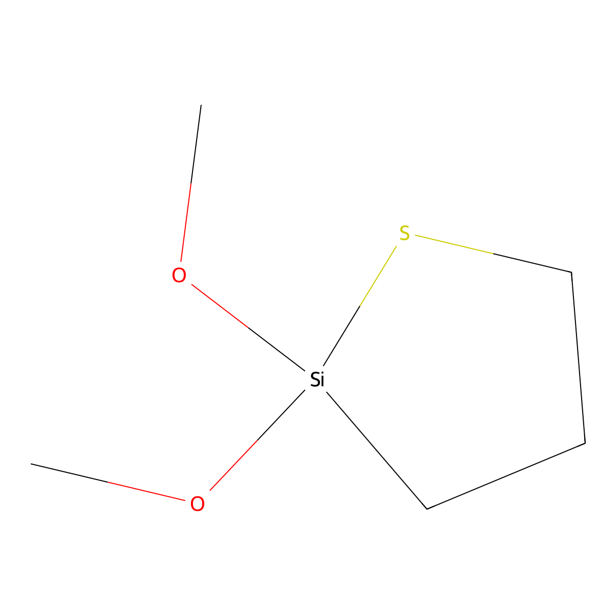 2,2-Dimethoxy-1-thia-2-silacyclopentane molecular structure, CAS 26903-85-5