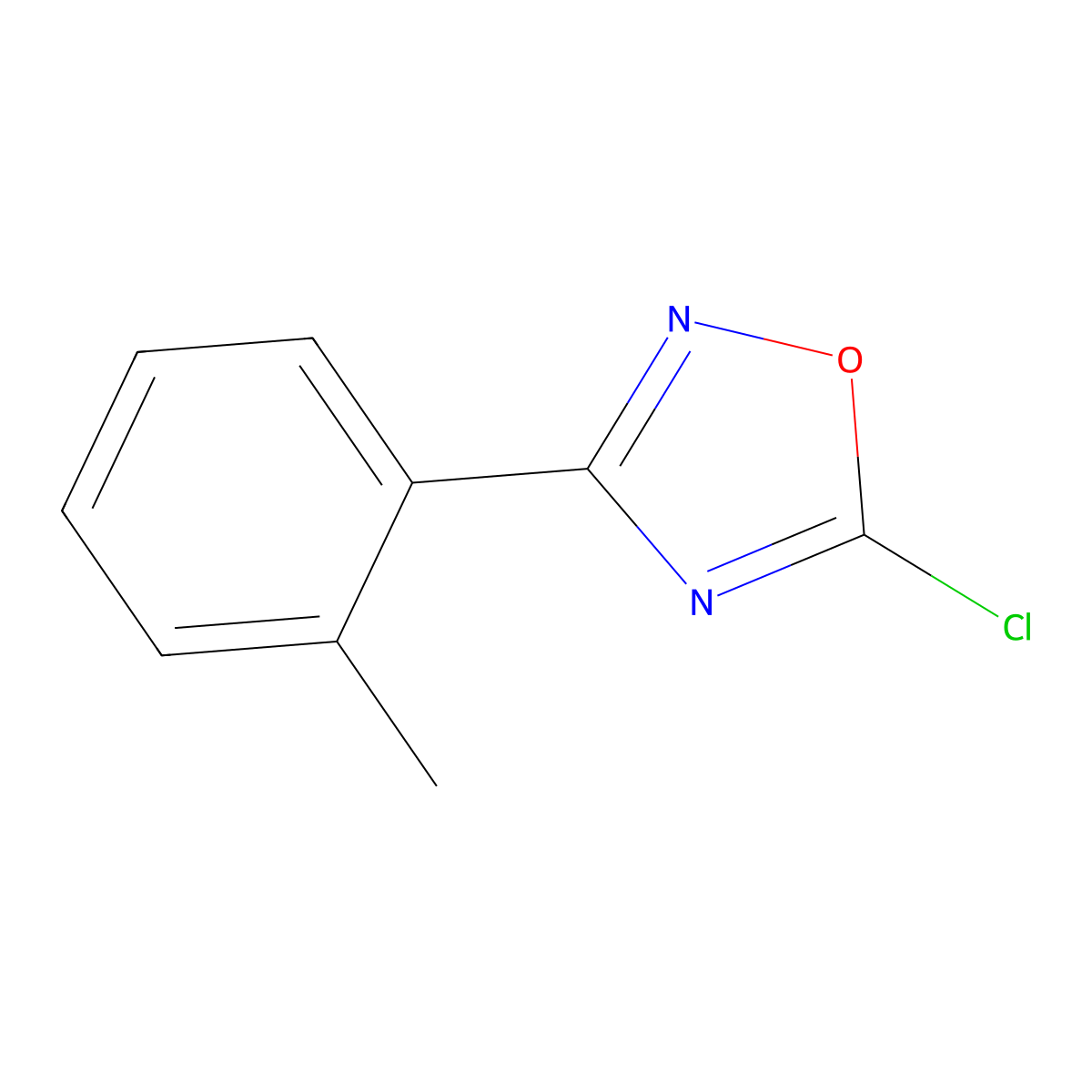 5-Chloro-3-(o-tolyl)-1,2,4-oxadiazole molecular structure, CAS 26903-88-8