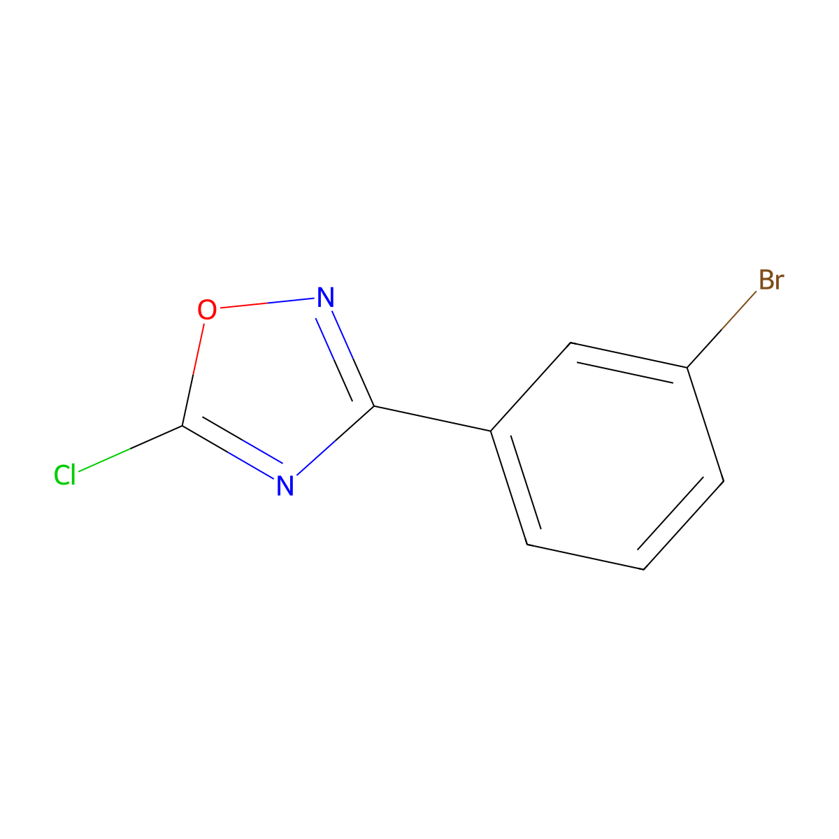 3-(3-Bromophenyl)-5-chloro-1,2,4-oxadiazole molecular structure, CAS 26903-89-9