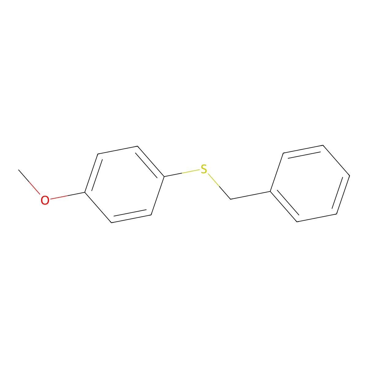 Benzyl 4-methoxyphenyl sulfide molecular structure, CAS 26905-24-8