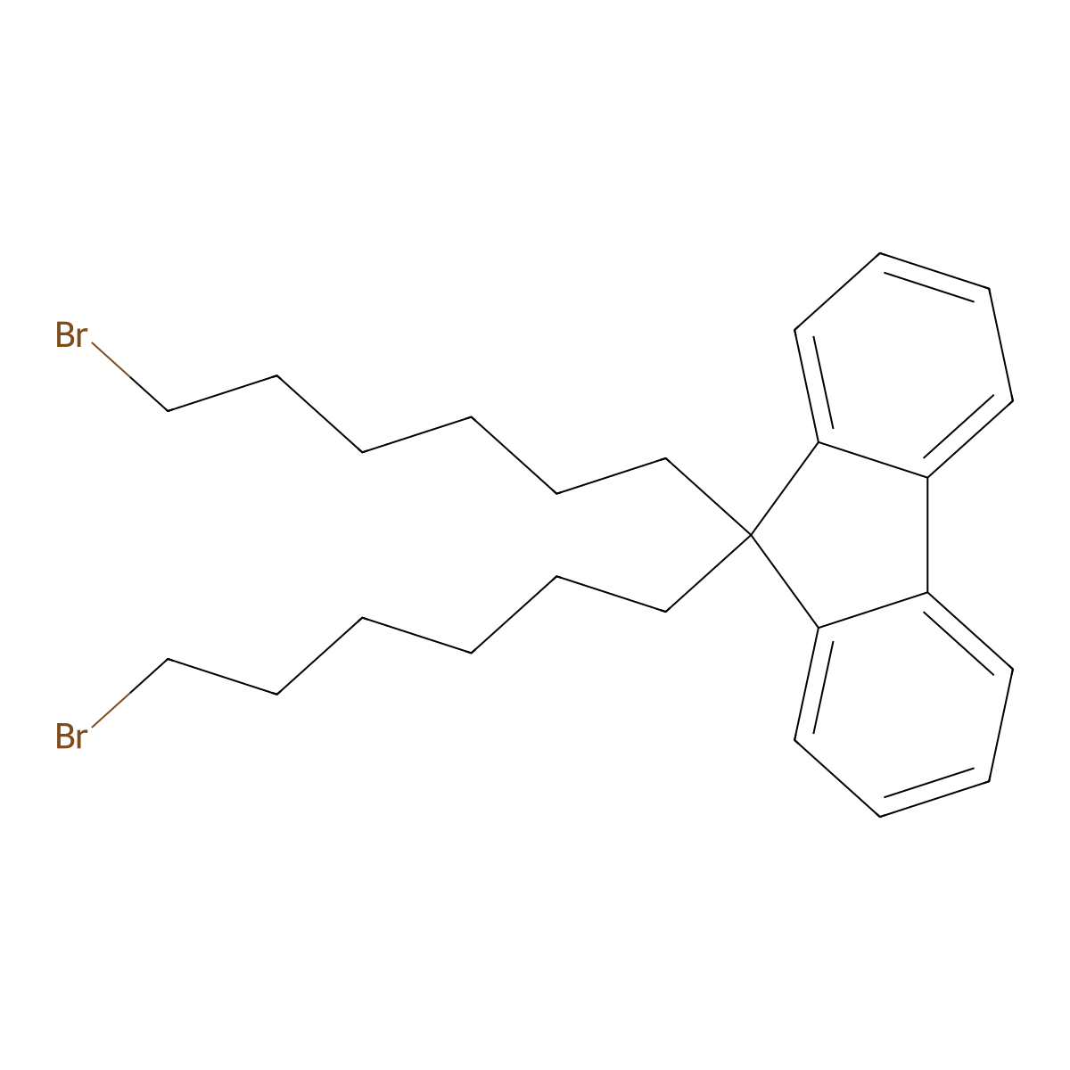 9,9-Di(6-bromohexyl)fluorene molecular structure, CAS 269059-34-9
