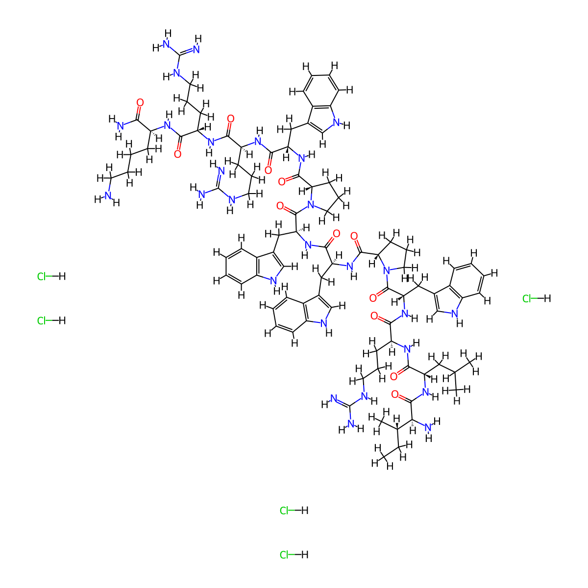 Omiganan Pentahydrochloride molecular structure, CAS 269062-93-3