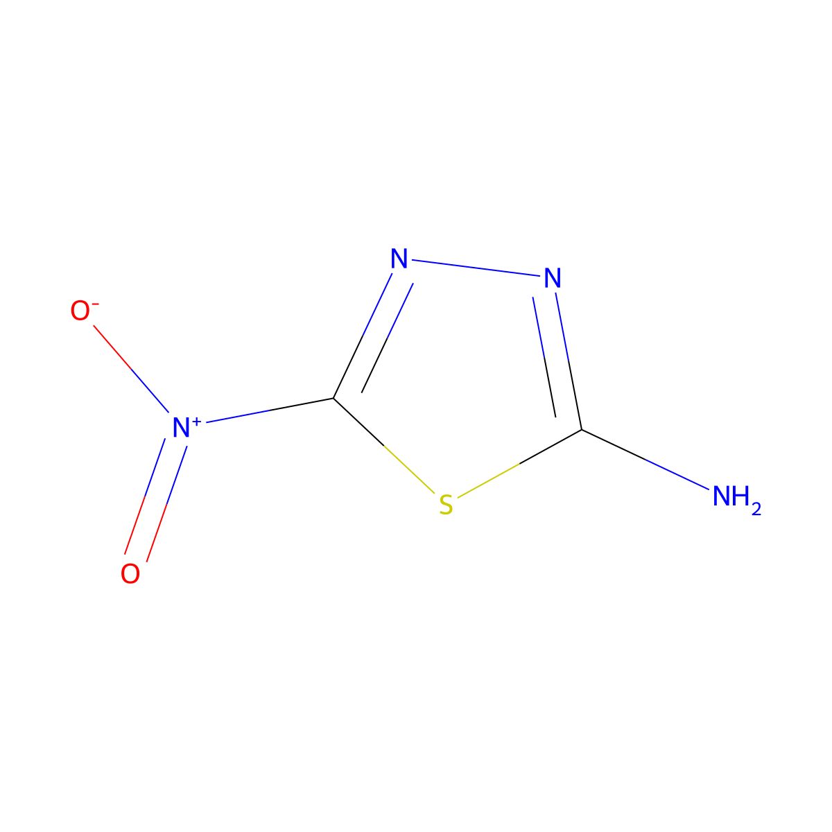 5-nitro-1,3,4-Thiadiazol-2-amine molecular structure, CAS 26907-62-0