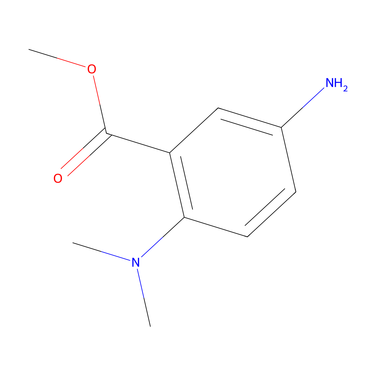 Methyl 5-amino-2-(dimethylamino)benzoate molecular structure, CAS 269071-46-7