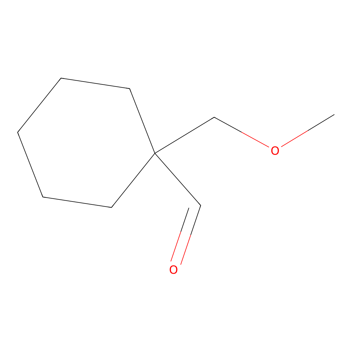 1-(Methoxymethyl)cyclohexane-1-carbaldehyde molecular structure, CAS 269072-13-1