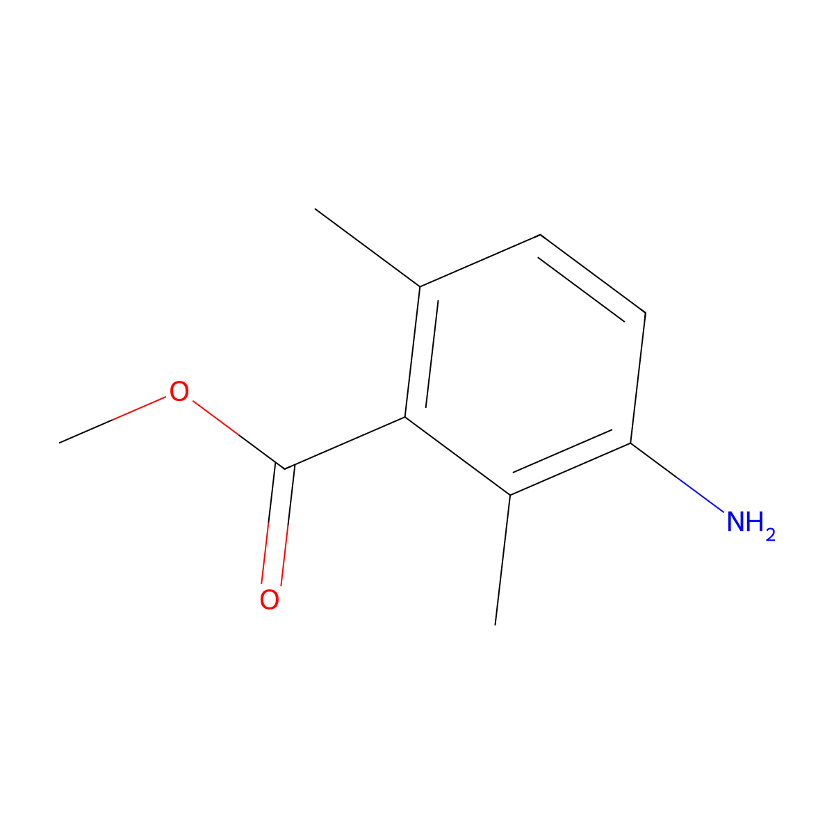 Methyl 3-amino-2,6-dimethylbenzoate molecular structure, CAS 269072-16-4