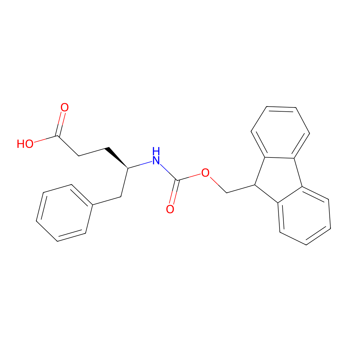 (R)-4-(Fmoc-amino)-5-phenylpentanoic acid molecular structure, CAS 269078-74-2