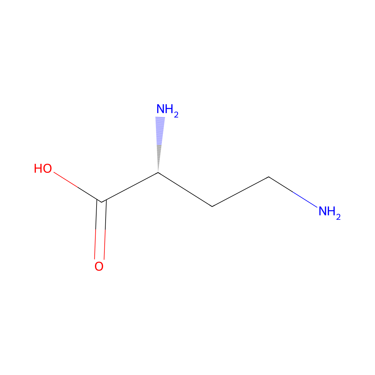 2,4-Diaminobutyric acid, D- molecular structure, CAS 26908-94-1
