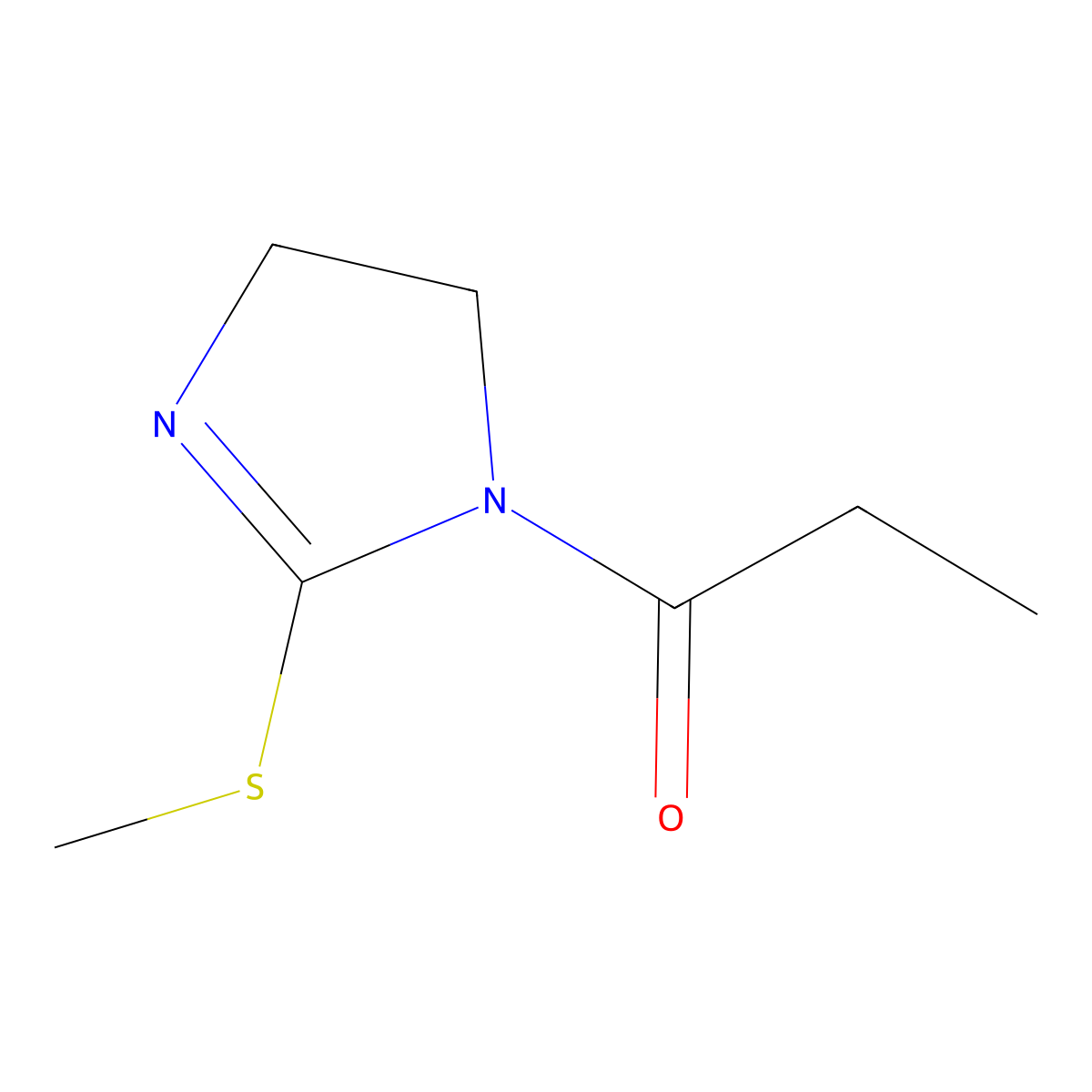 1-(2-Methylsulfanyl-4,5-dihydroimidazol-1-yl)propan-1-one molecular structure, CAS 269083-19-4