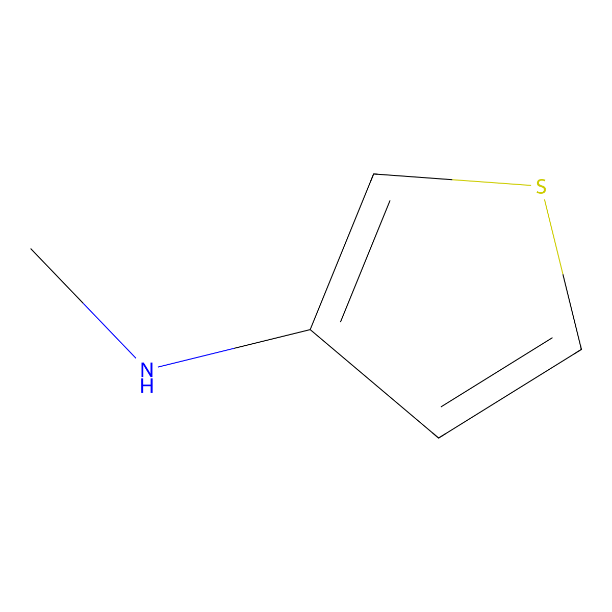 N-methylthiophen-3-amine molecular structure, CAS 2691-08-9