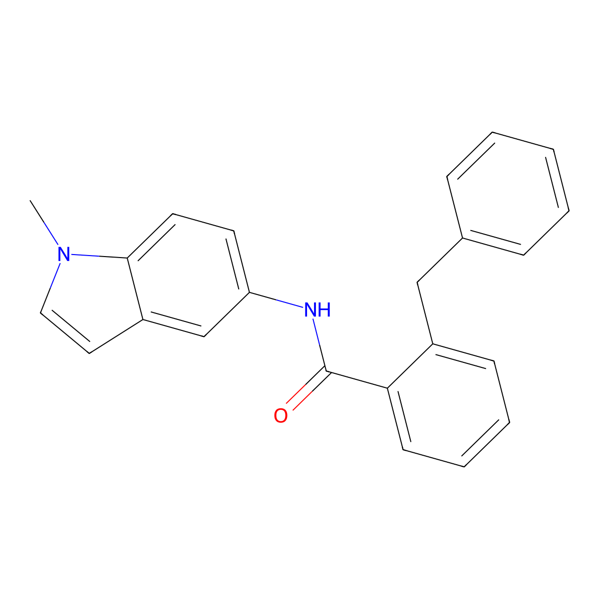 2-Benzyl-N-(1-methyl-1H-indol-5-yl)benzamide molecular structure, CAS 2691064-61-4