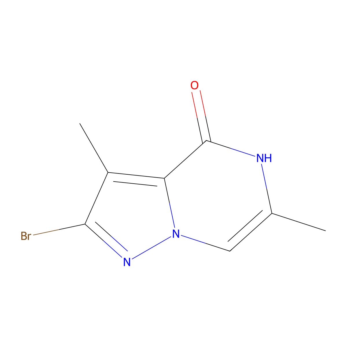 2-Bromo-3,6-dimethylpyrazolo[1,5-a]pyrazin-4(5H)-one molecular structure, CAS 2691125-48-9