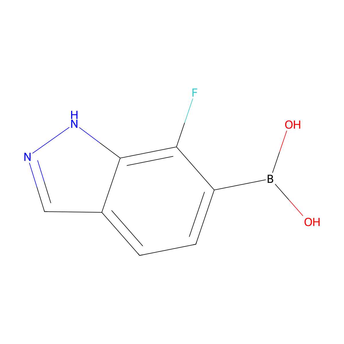 (7-Fluoro-1H-indazol-6-yl)boronic acid molecular structure, CAS 2691129-27-6