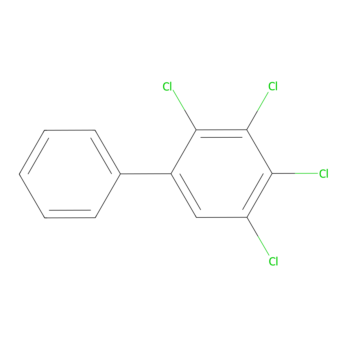 2,3,4,5-Tetrachlorobiphenyl molecular structure, CAS 26914-33-0