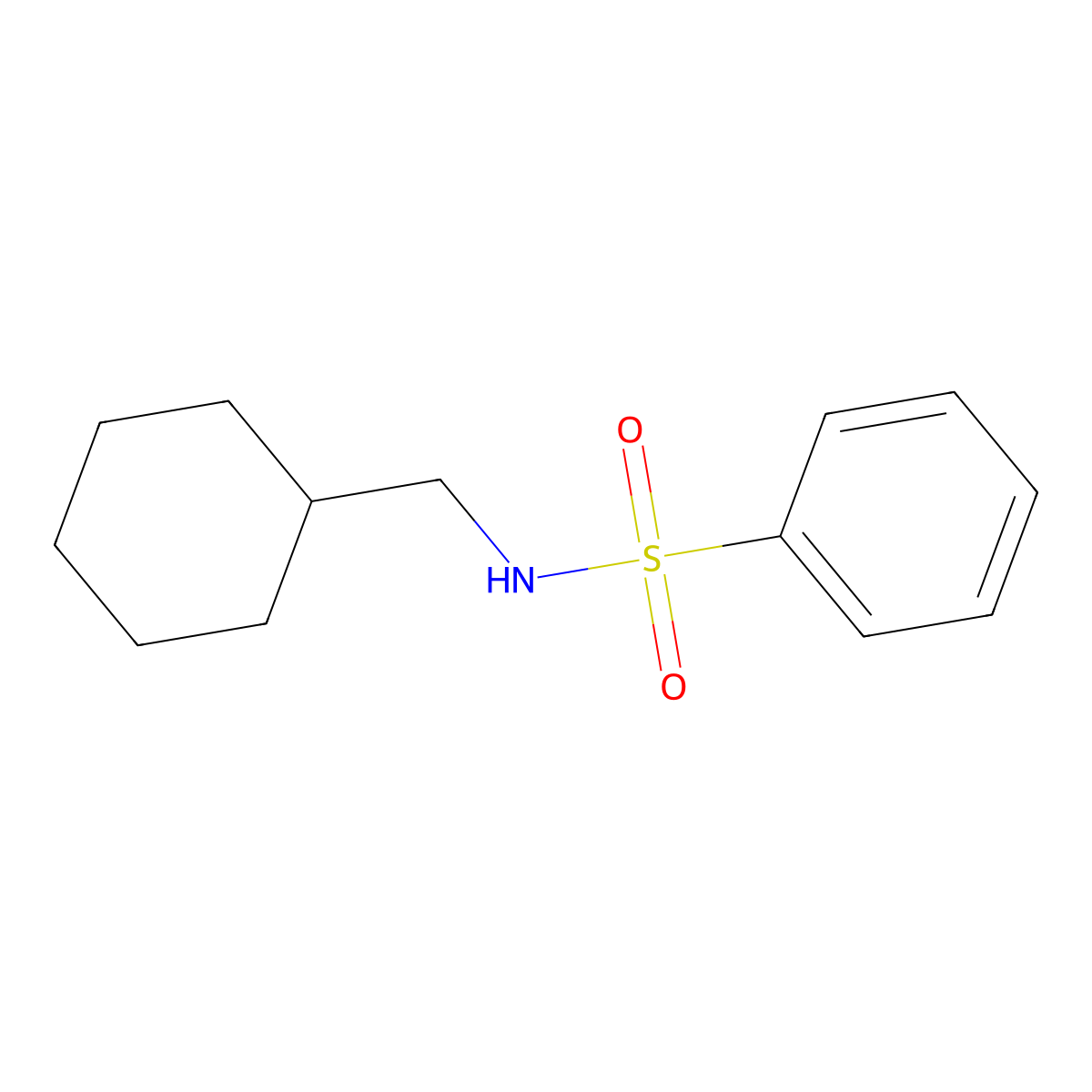 N-(cyclohexylmethyl)benzenesulfonamide molecular structure, CAS 26914-53-4