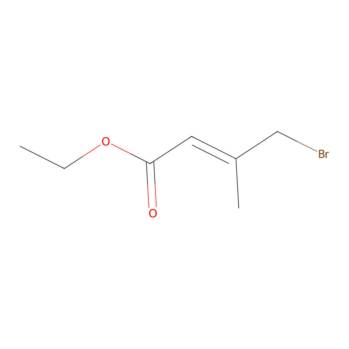 ethyl (2E)-4-bromo-3-methylbut-2-enoate molecular structure, CAS 26918-14-9