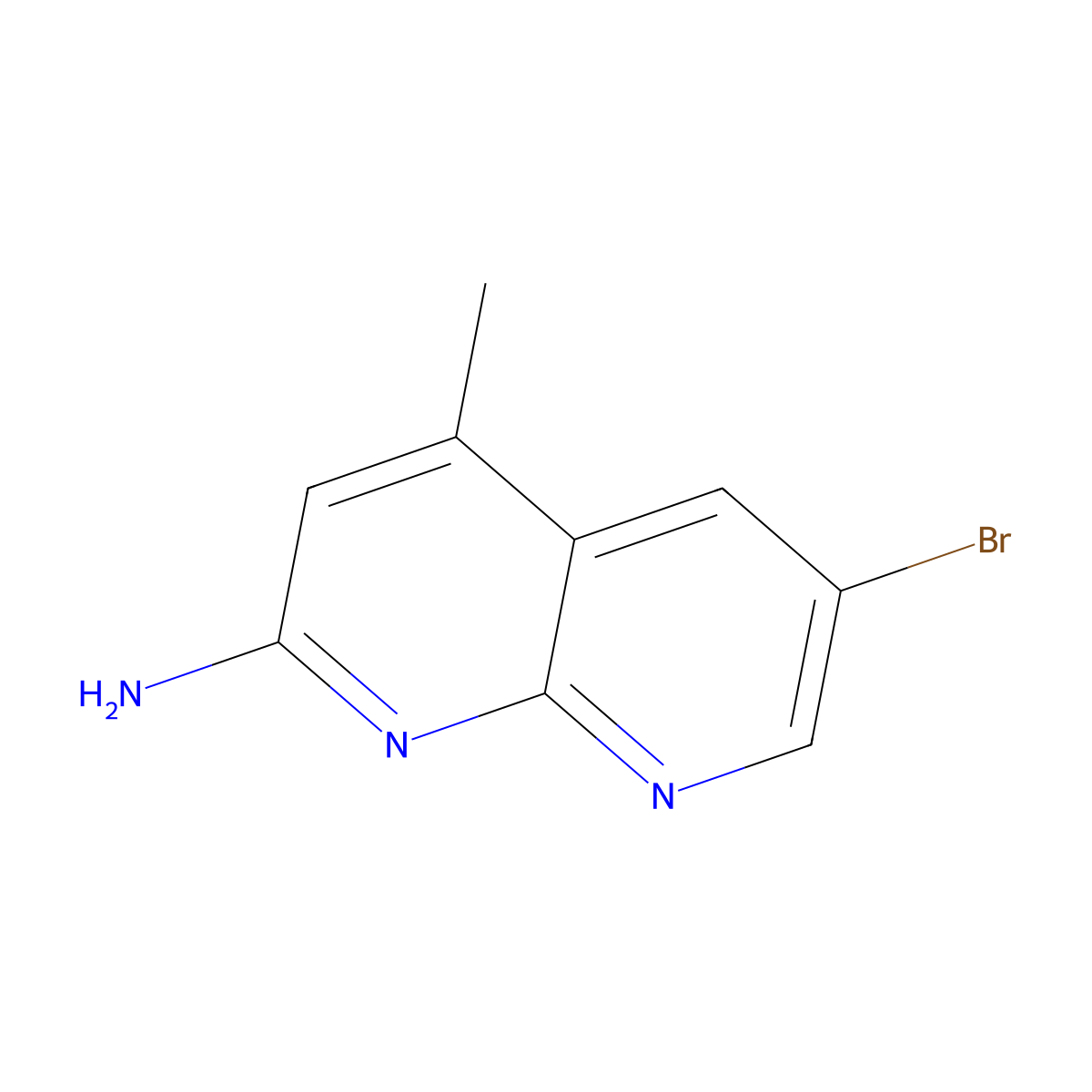 6-bromo-4-methyl-1,8-Naphthyridin-2-amine molecular structure, CAS 2691878-78-9