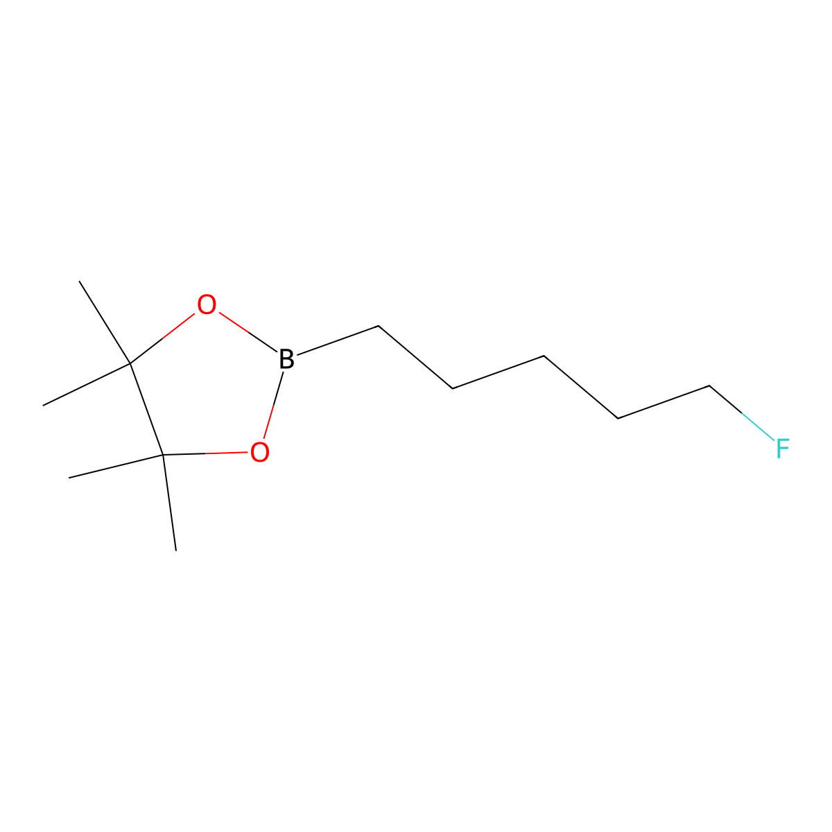 2-(5-Fluoropentyl)-4,4,5,5-tetramethyl-1,3,2-dioxaborolane molecular structure, CAS 2691907-61-4