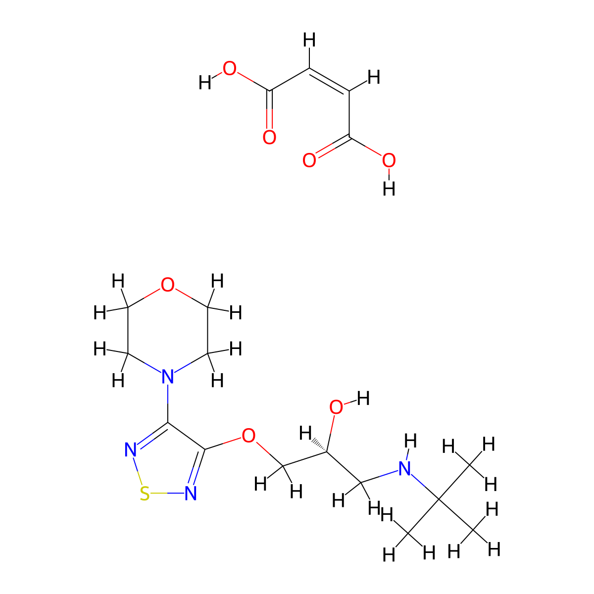 Timolol Maleate molecular structure, CAS 26921-17-5