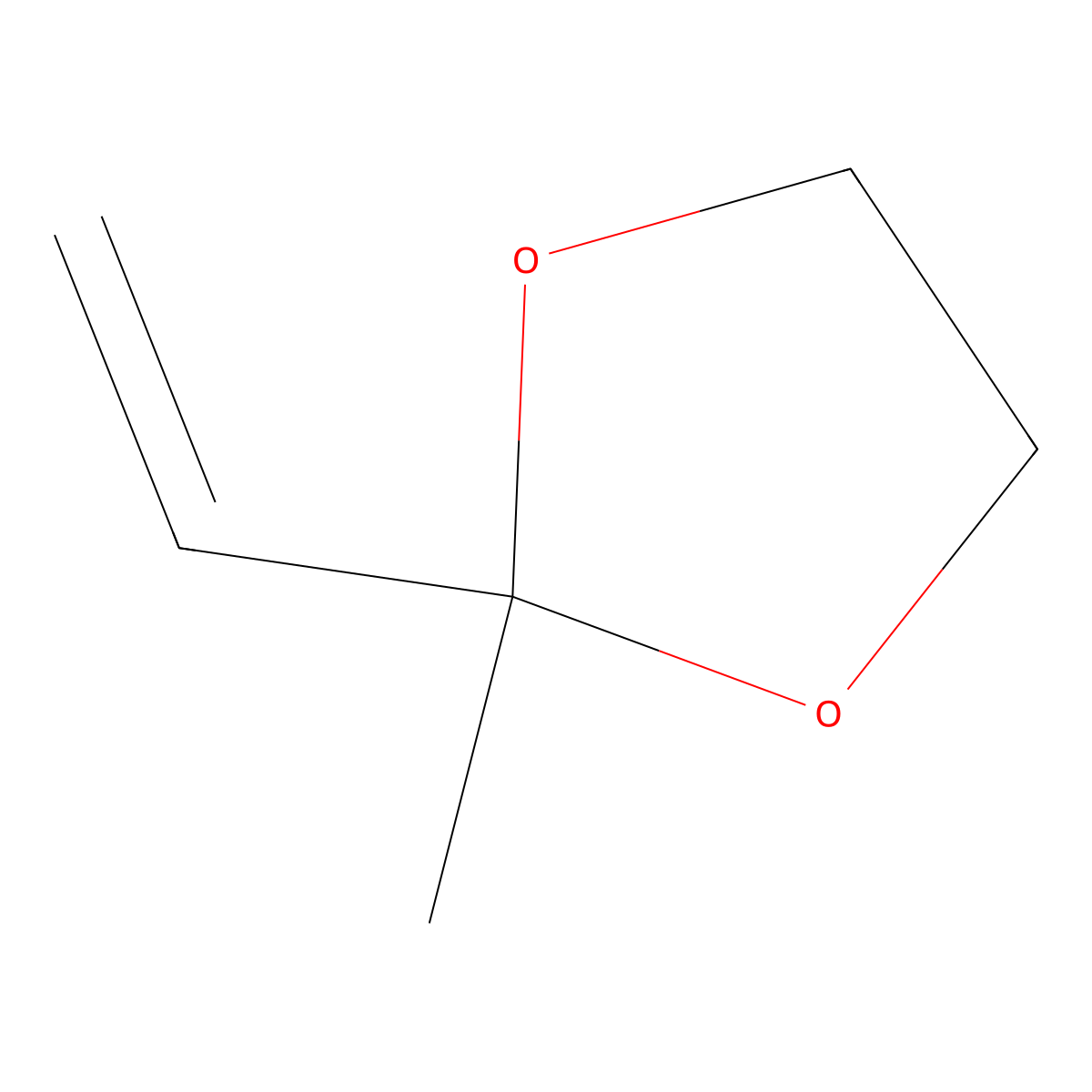 1,3-Dioxolane, 2-ethenyl-2-methyl- molecular structure, CAS 26924-35-6