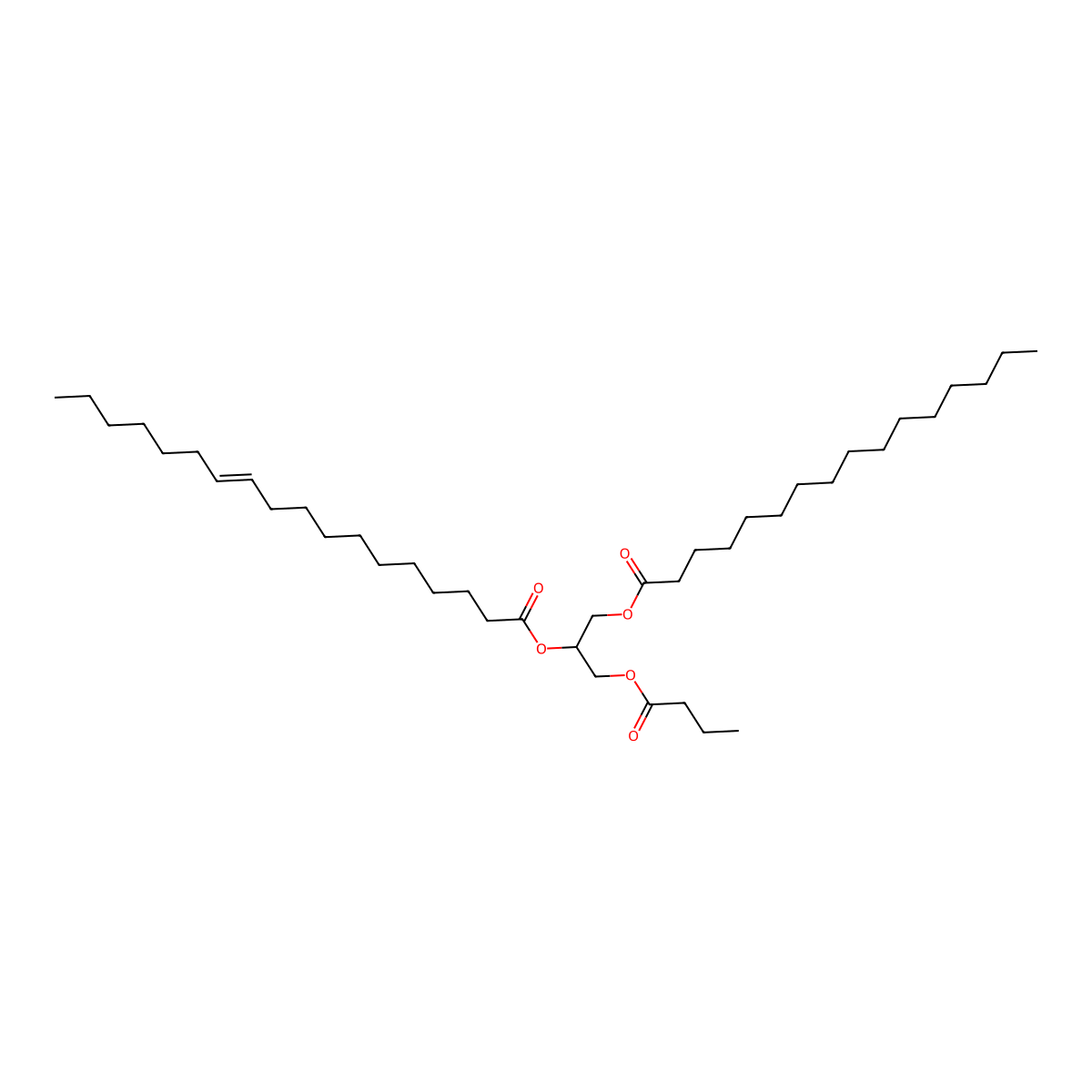 1-Palmitin-2-Vaccenin-3-Butyrin molecular structure, CAS 2692623-15-5