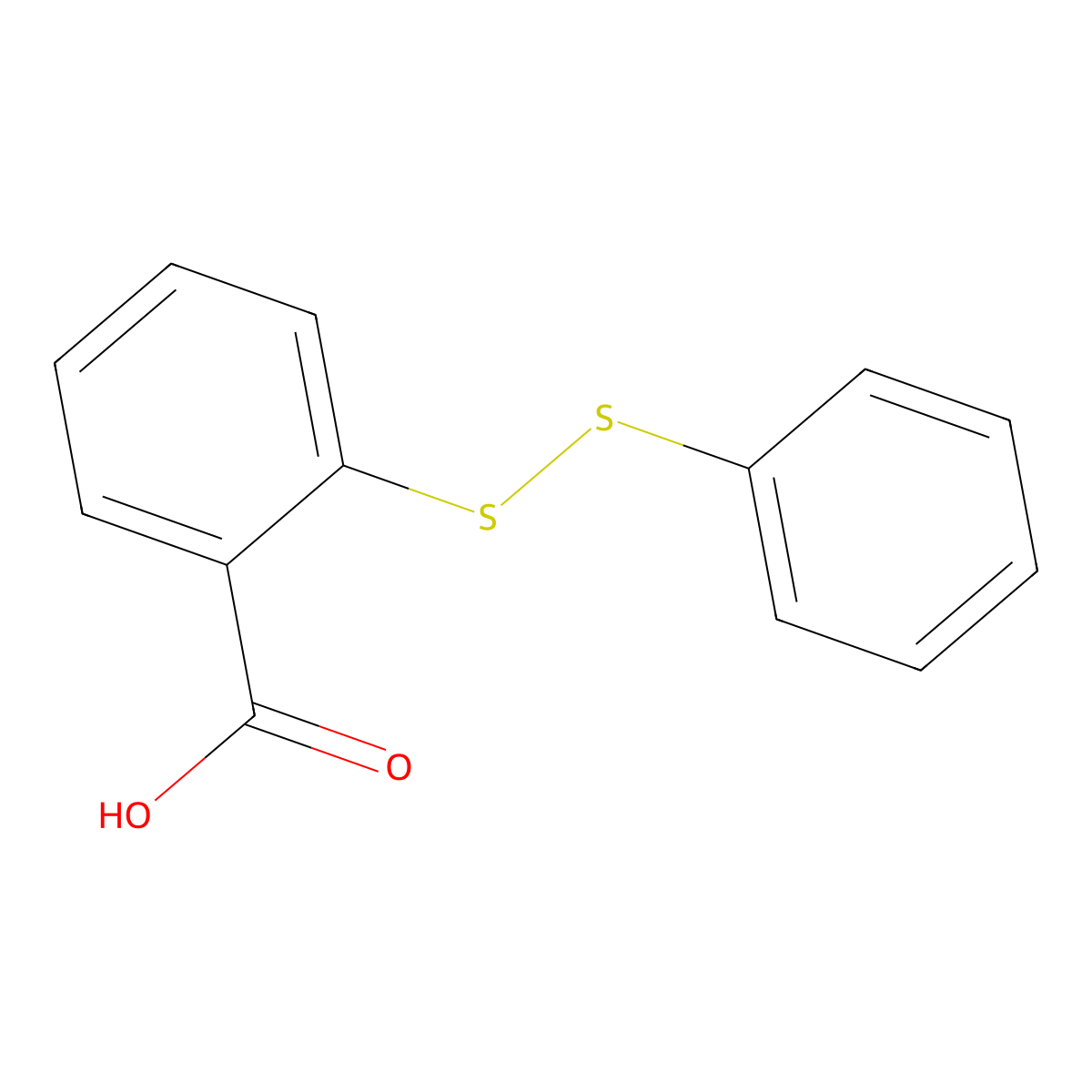 2-(Phenyldisulfanyl)benzoic acid molecular structure, CAS 26929-62-4