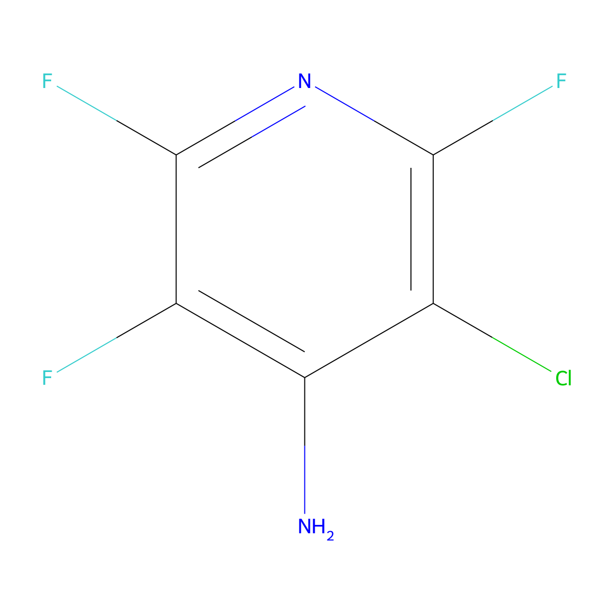 4-Amino-3-chloro-2,5,6-trifluoro-pyridine molecular structure, CAS 2693-57-4