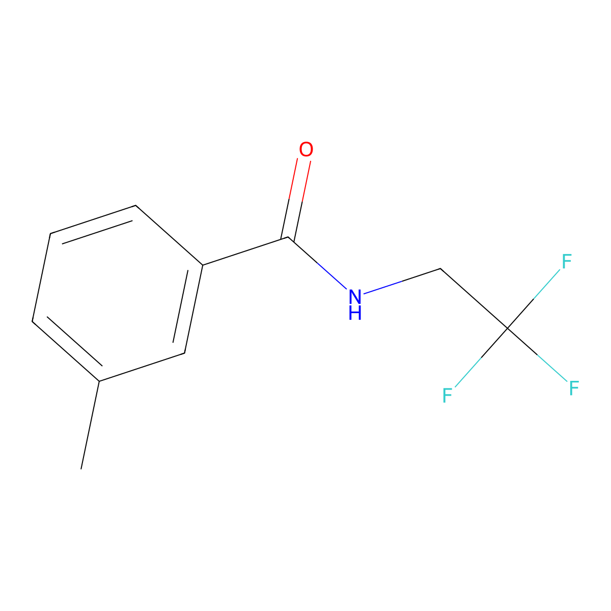3-methyl-N-(2,2,2-trifluoroethyl)benzamide molecular structure, CAS 26930-18-7