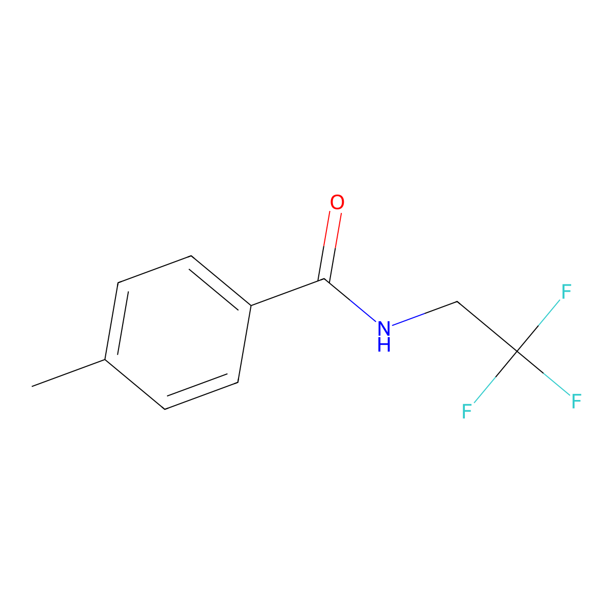 4-methyl-N-(2,2,2-trifluoroethyl)benzamide molecular structure, CAS 26930-19-8