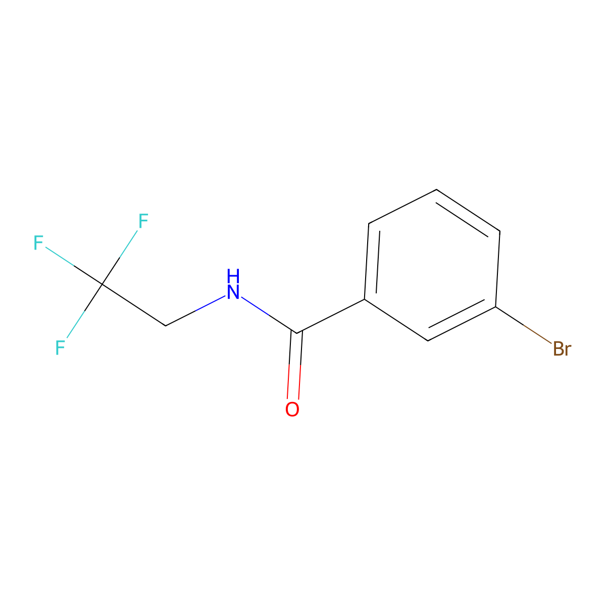 3-bromo-N-(2,2,2-trifluoroethyl)benzamide molecular structure, CAS 26930-20-1