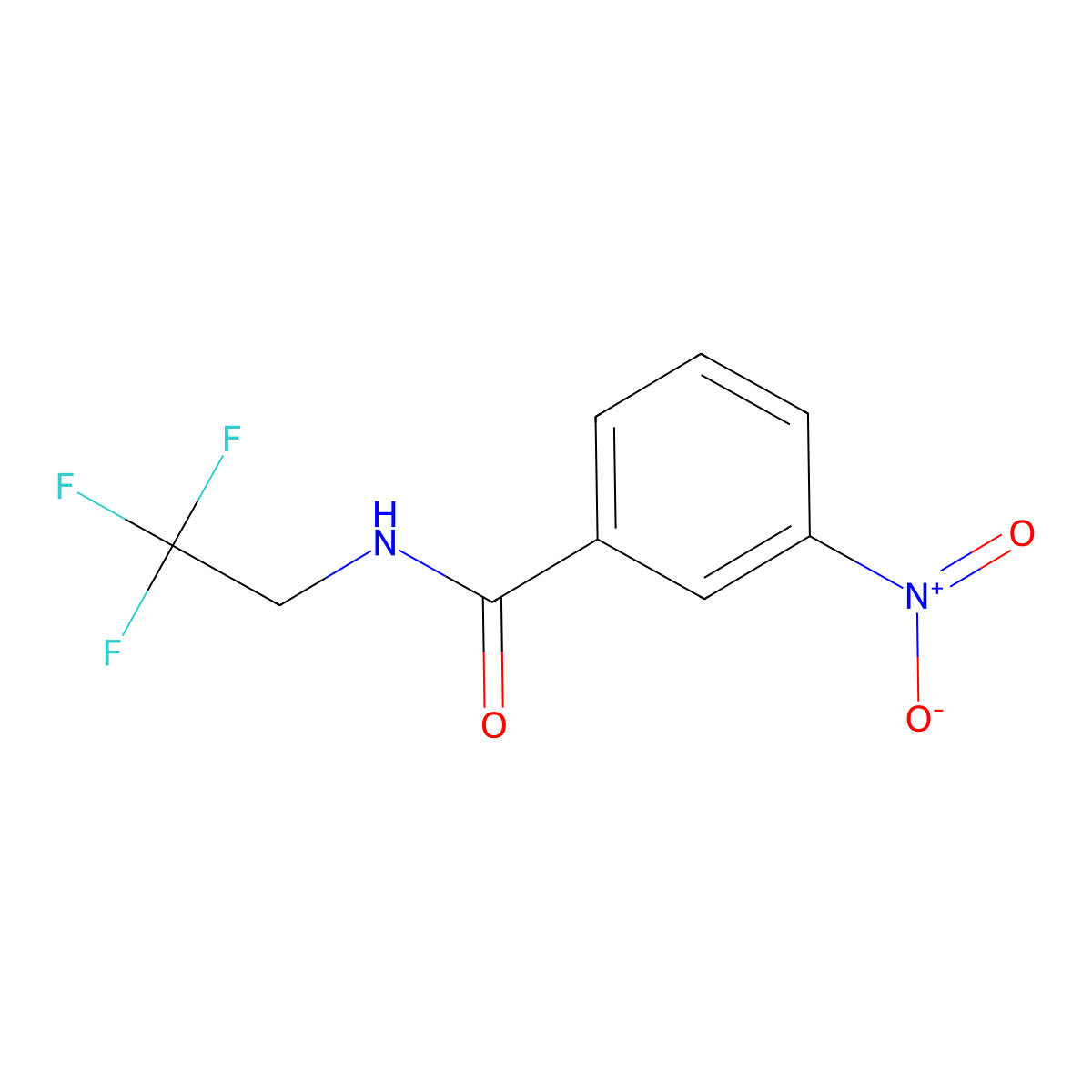 3-nitro-N-(2,2,2-trifluoroethyl)benzamide molecular structure, CAS 26930-22-3