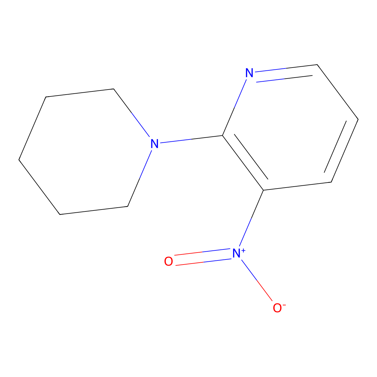 3-Nitro-2-(piperidin-1-YL)pyridine molecular structure, CAS 26930-71-2
