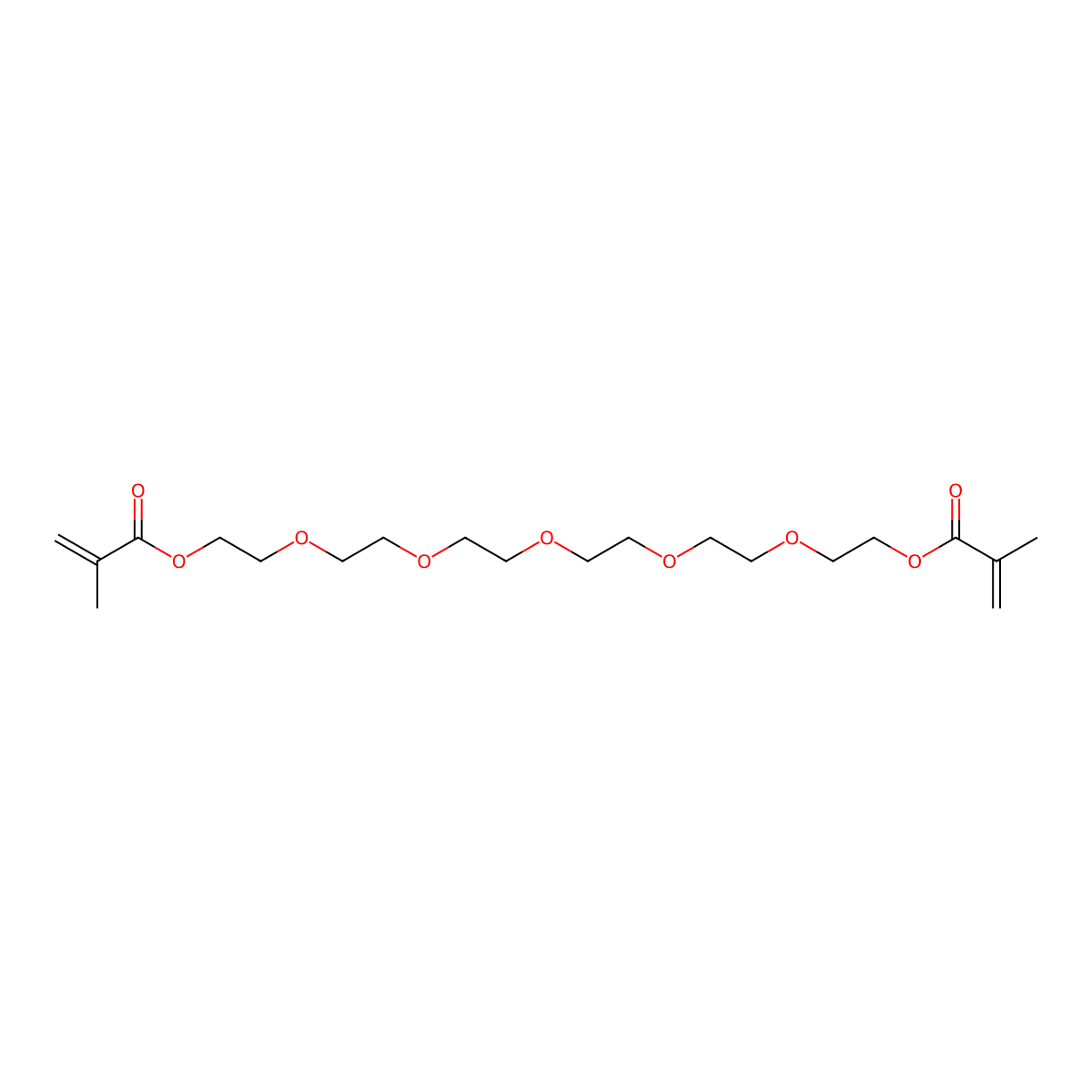 1,1'-(3,6,9,12,15-Pentaoxaheptadecane-1,17-diyl) bis(2-methyl-2-propenoate) molecular structure, CAS 26930-99-4