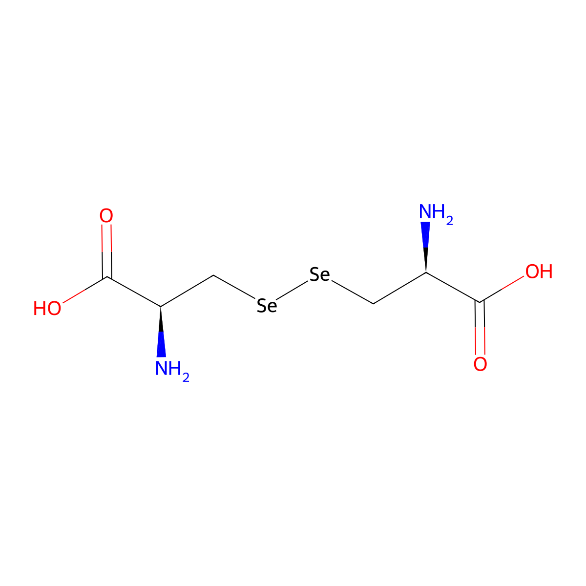 selenocystine, (D)- molecular structure, CAS 26932-45-6